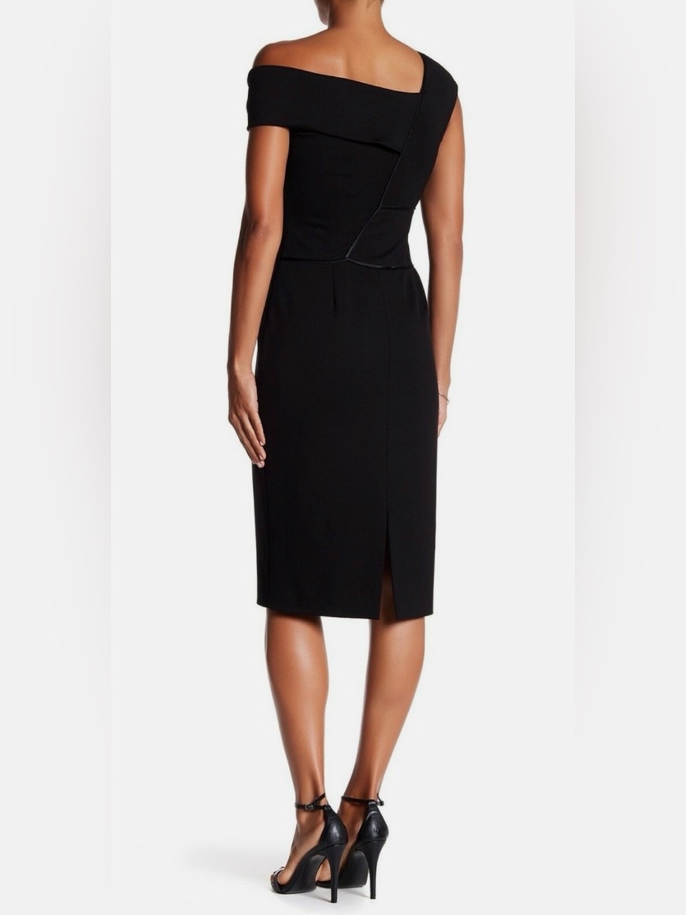 JASON WU Black Corset Bustier Bodice Ponte Knit Satin Trim Cocktail Dress - NWT - Picture 6 of 7